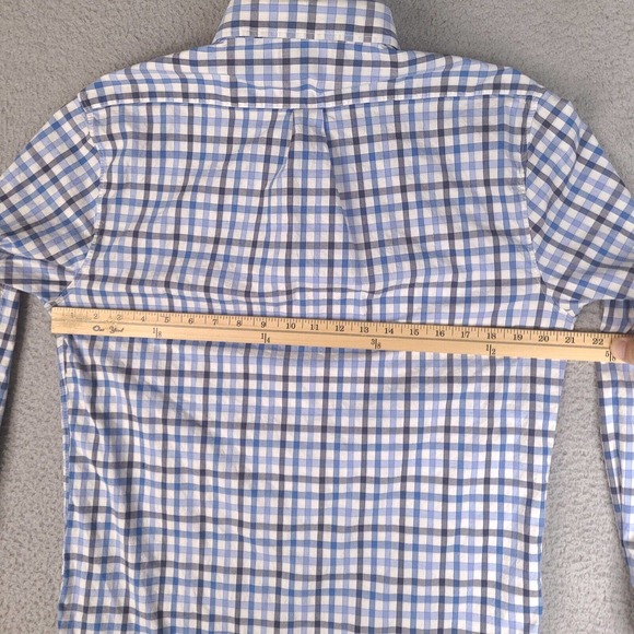 Nat Nast Shirt Mens Large White Blue Plaid Long Sleeve Button Down Cotton Blend - Picture 11 of 15